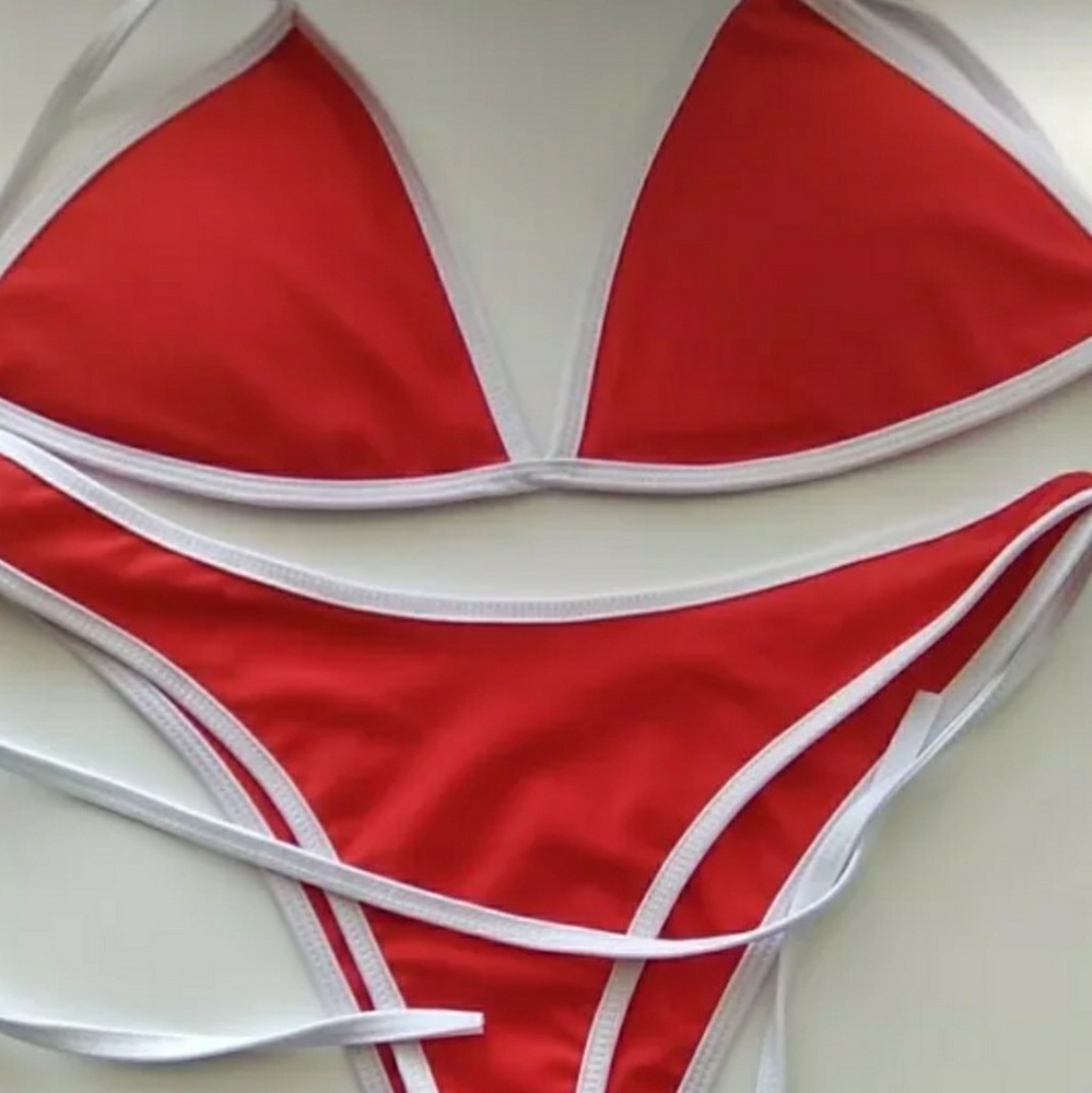 Red Bikini Set | Red white bikini| Sexy Bikini - Picture 7 of 7